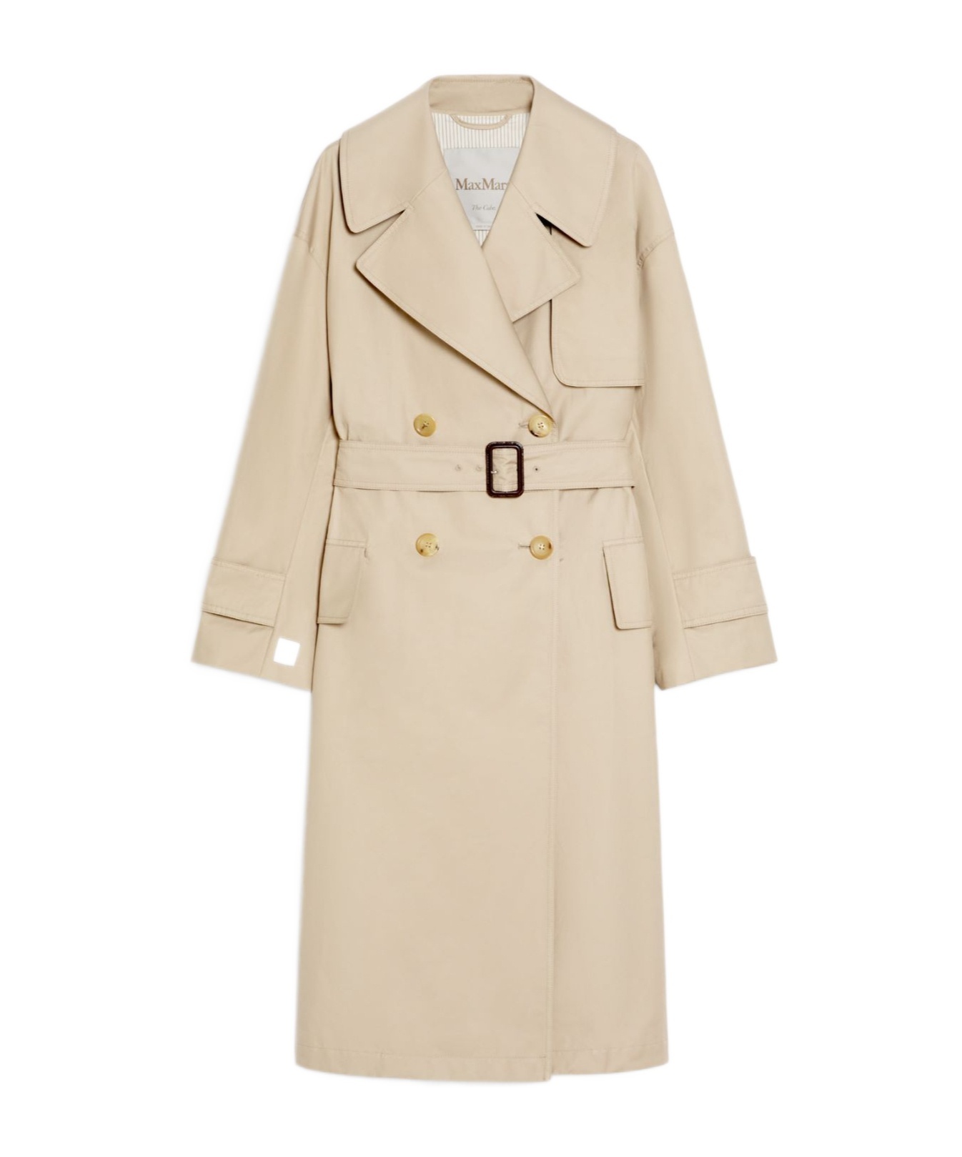 Max Mara Light Brown Mtrench Double-breasted Trench Coat In Nude