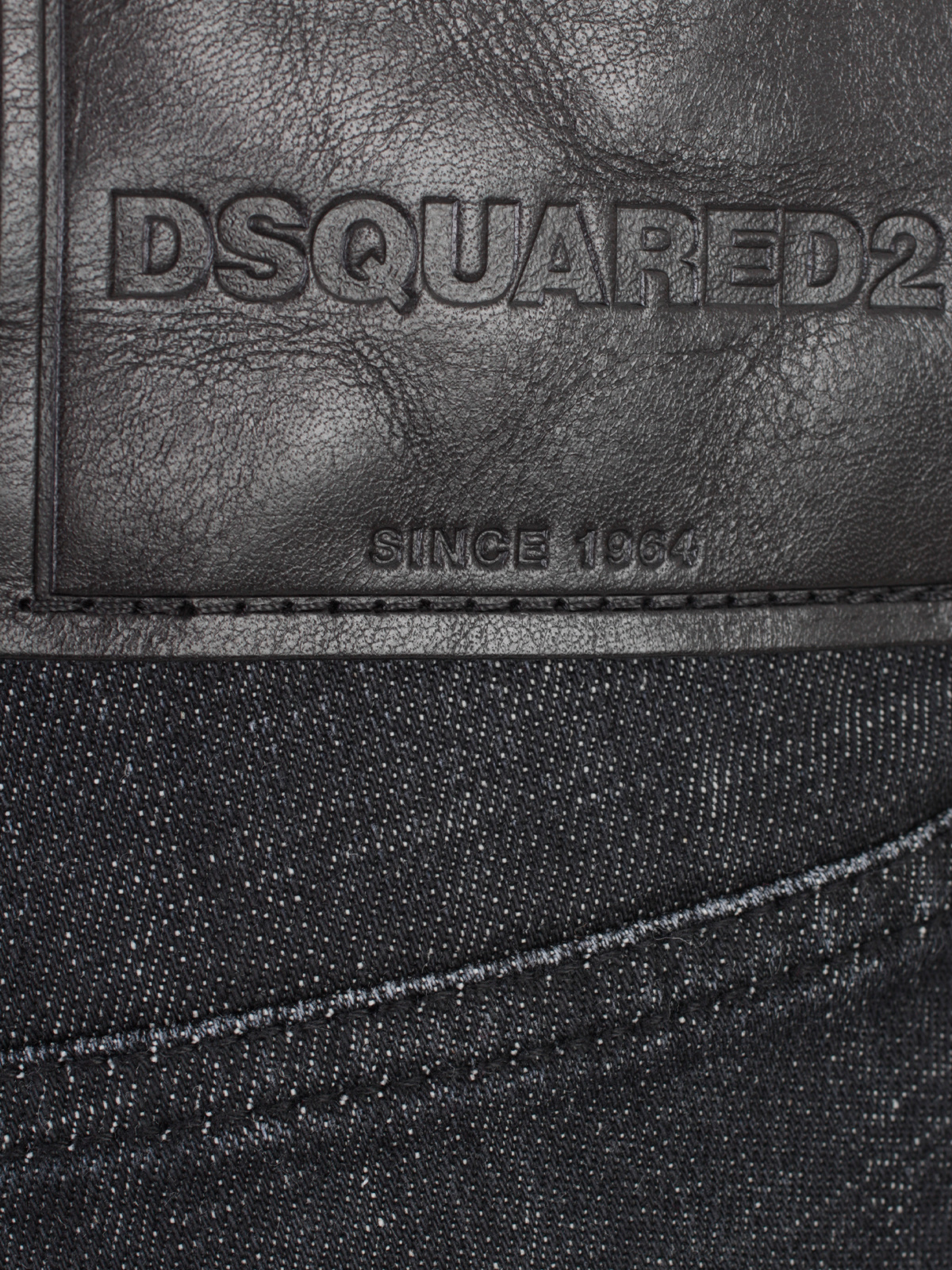 Shop Dsquared2 Distressed-effect Logo-patch Denim Jeans In Black