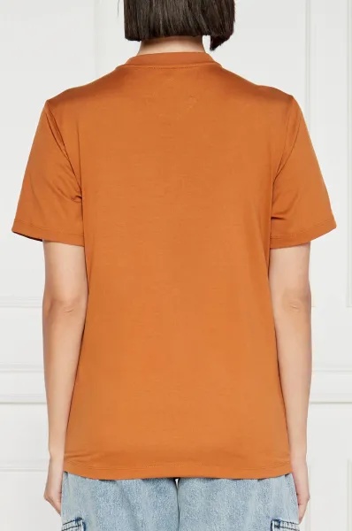 Mcm Logo-patch T-shirt In Orange