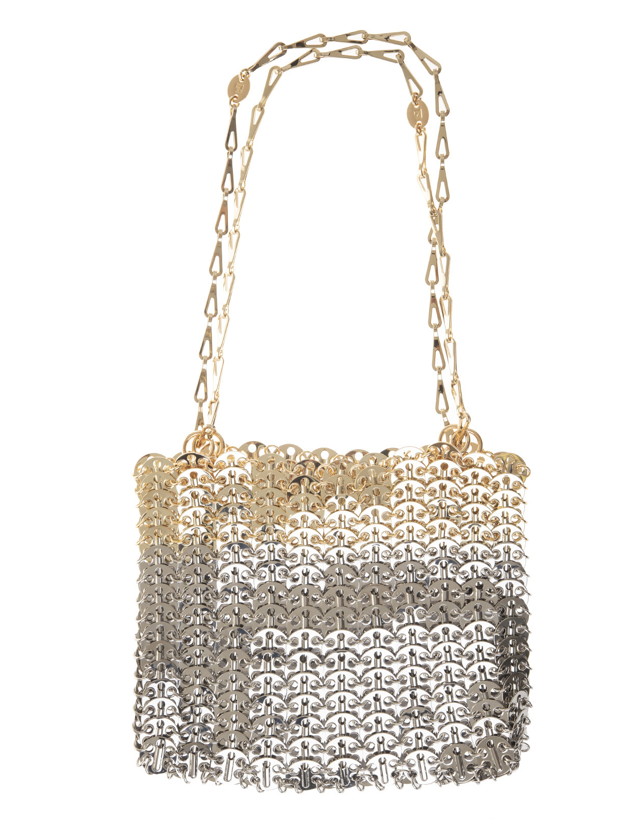 Rabanne 1969 Skyline Metal Bag In Nude