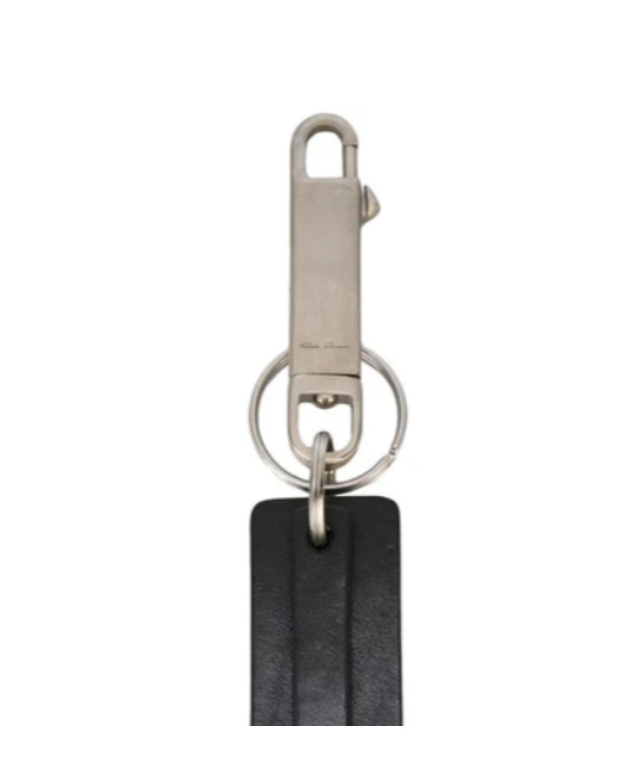 Rick Owens Logo Keychain In Black
