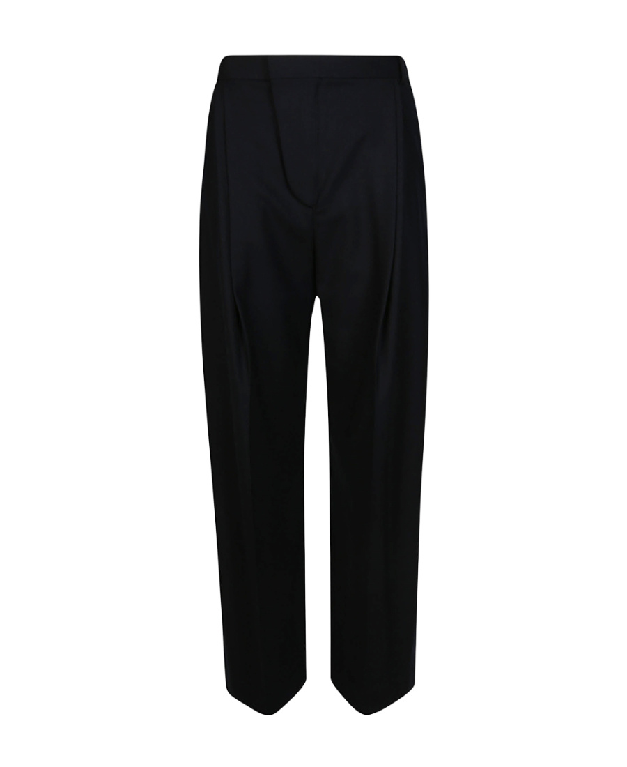 Victoria Beckham Pleat-detailing Wide-leg Trousers In Black