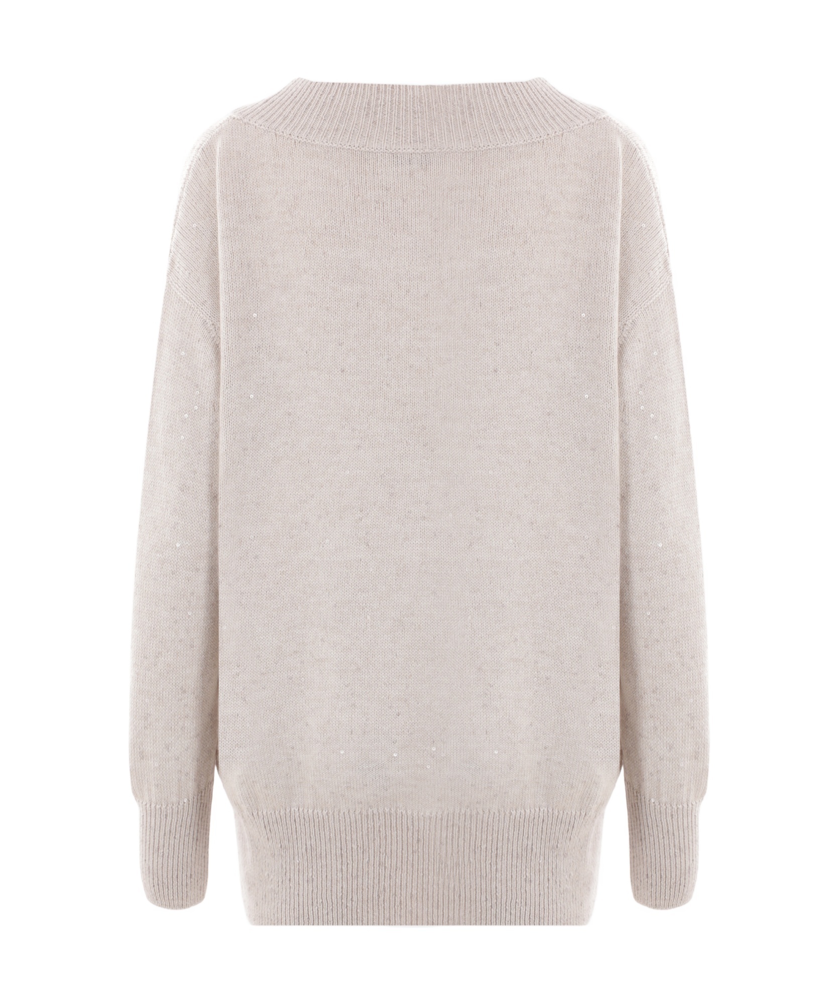 Brunello Cucinelli V-neck Long-sleeved Sweater In White
