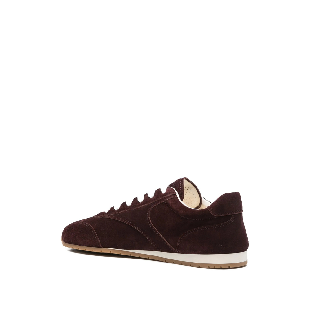 Prada Suede Sneakers Rubber Sole In Burgundy