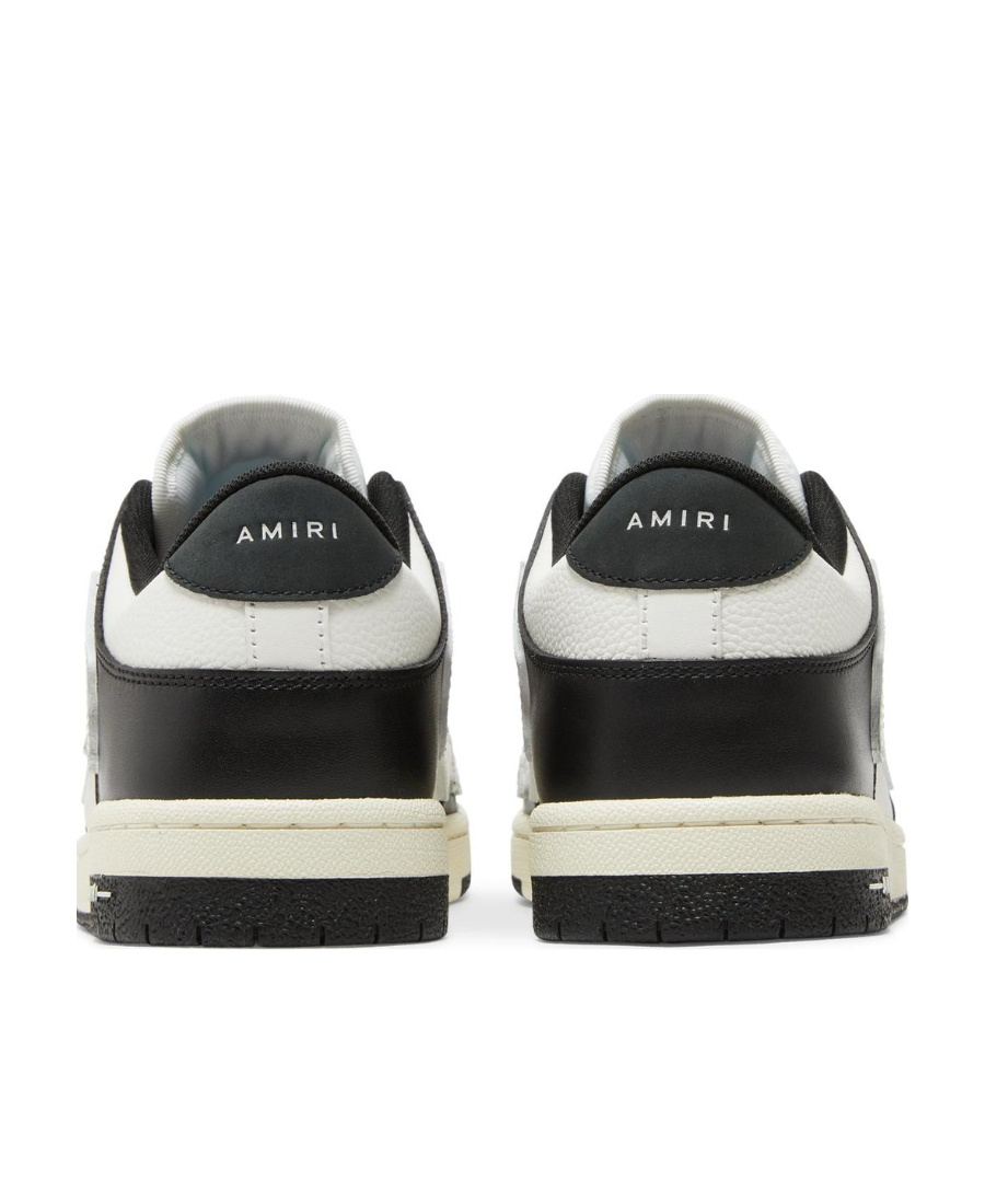 Amiri Skel Bicolor Leather Low-top Sneakers In White