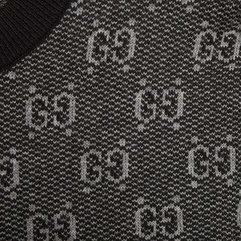 Gucci Gg Shadow Wool Sweater In Gray