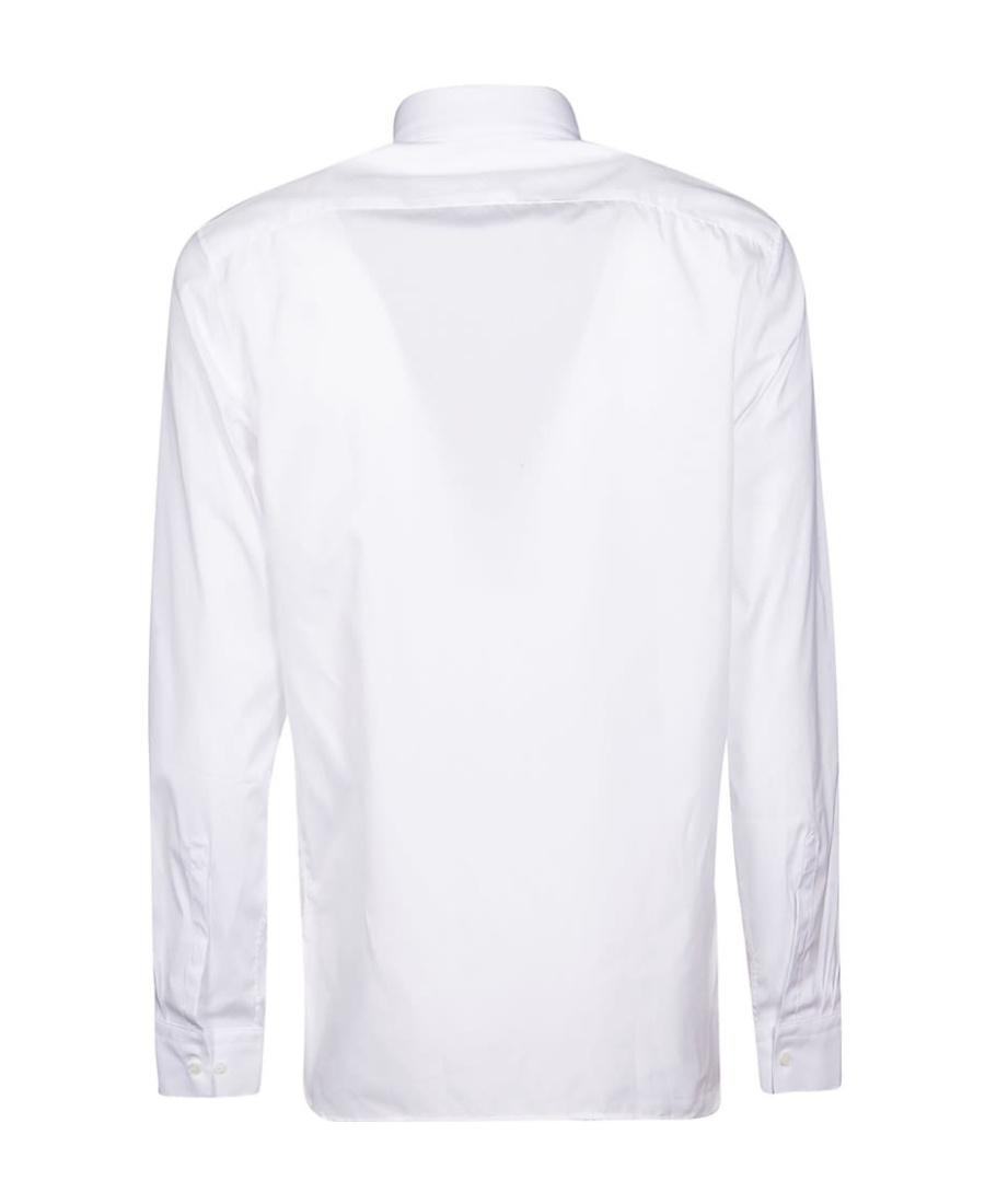 Neil Barrett Thunderbolt Print Long-sleeve Shirt In White
