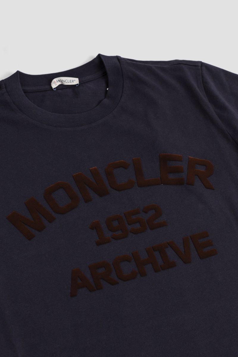 Moncler Printed T-shirt In Blue