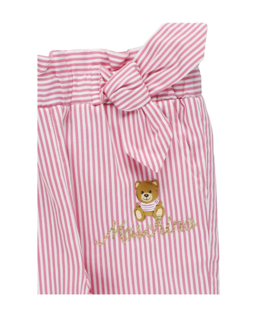 Moschino Pattern Striped Trousers In Pink