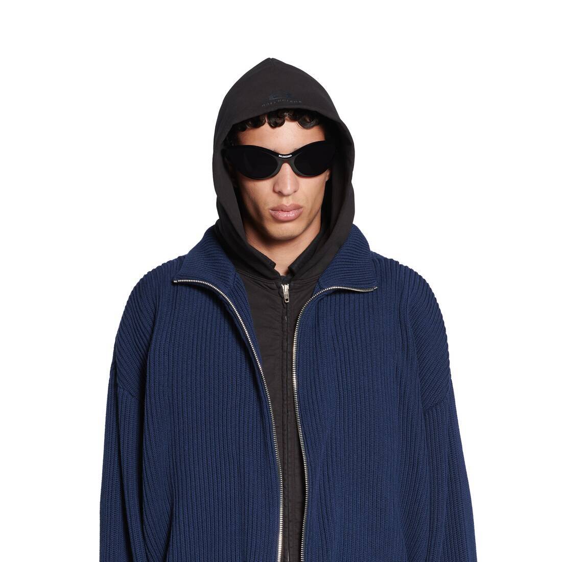 Balenciaga Unity Sports Icon Layered Hoodie In Blue
