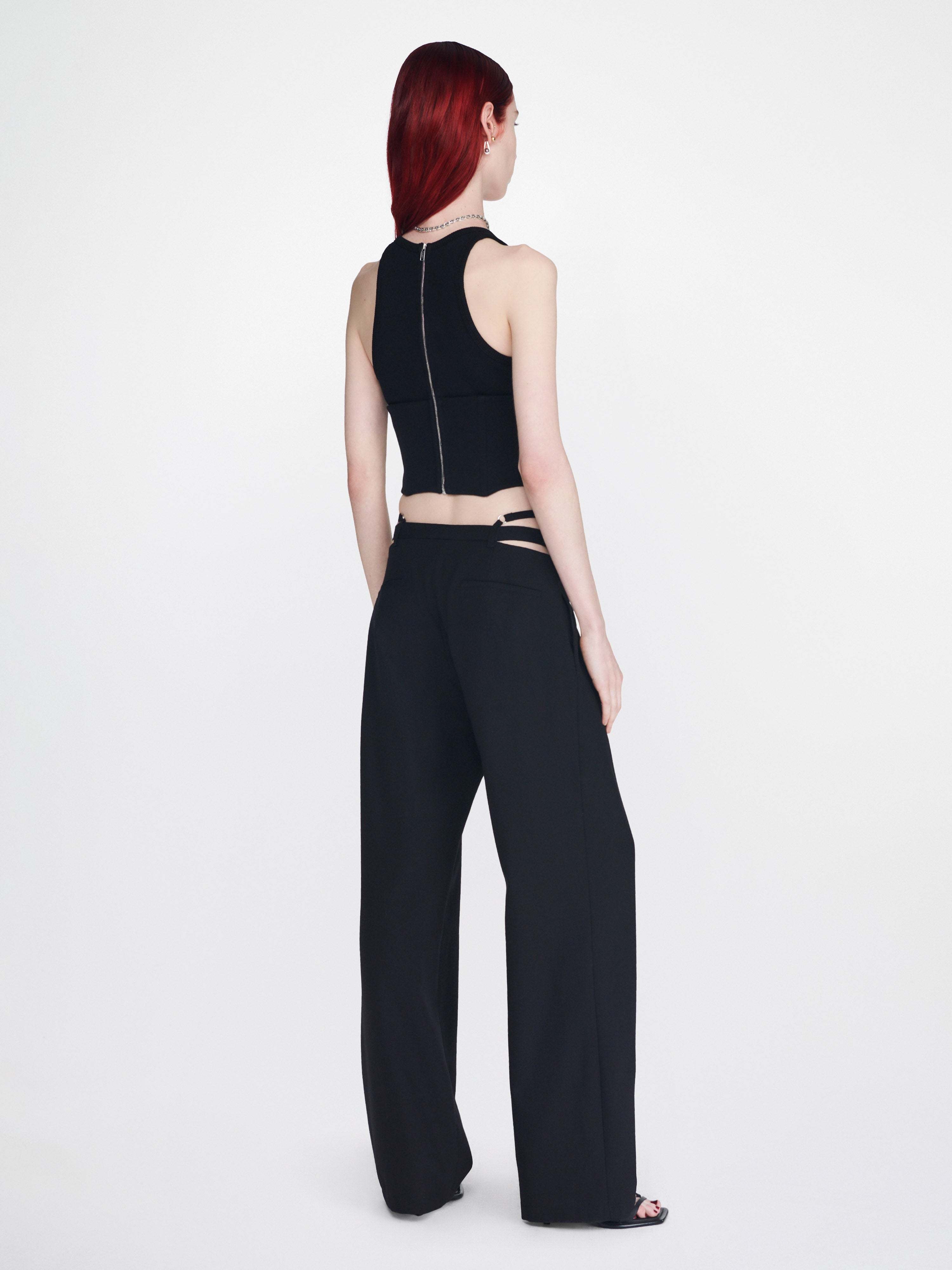 Dion Lee Float Corset-style Top In Black