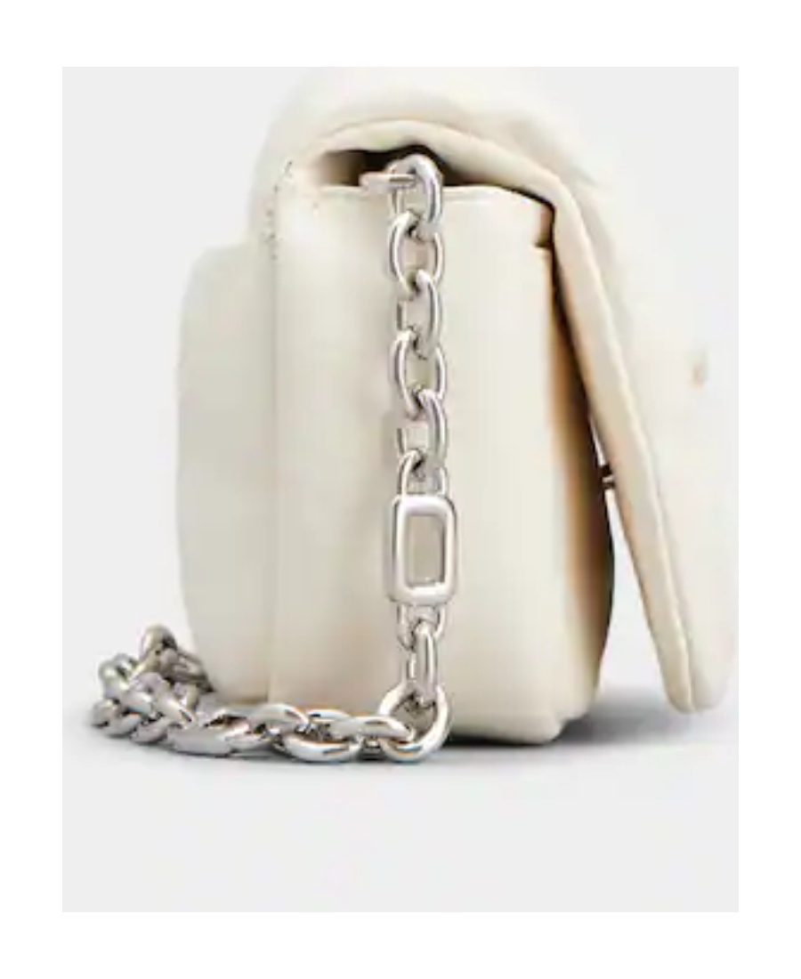 Roger Vivier Logo Engraved Foldover Top Shoulder Bag In Nude