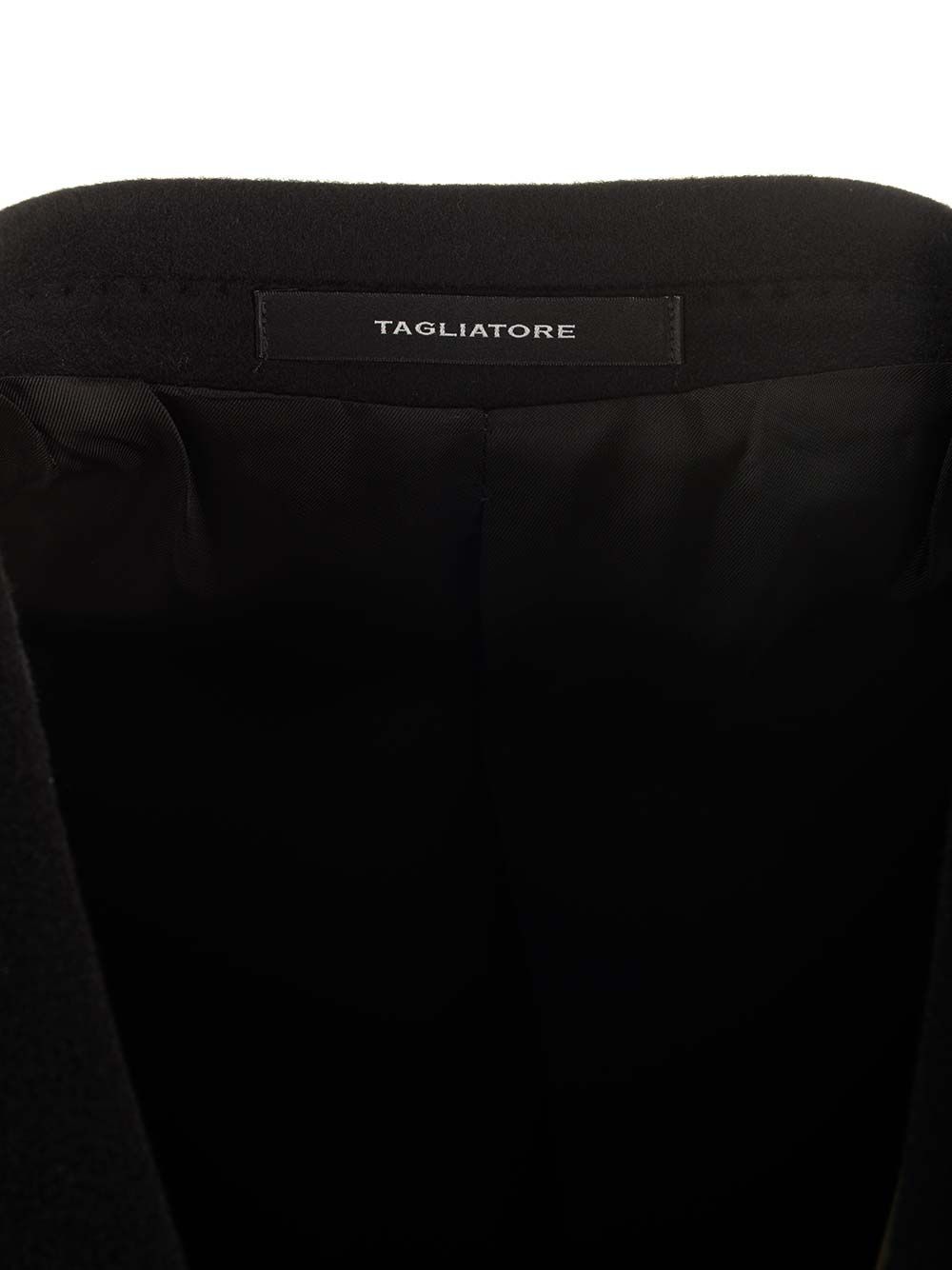 Tagliatore Tailored Coat With Notch Lapel And Pockets In Black