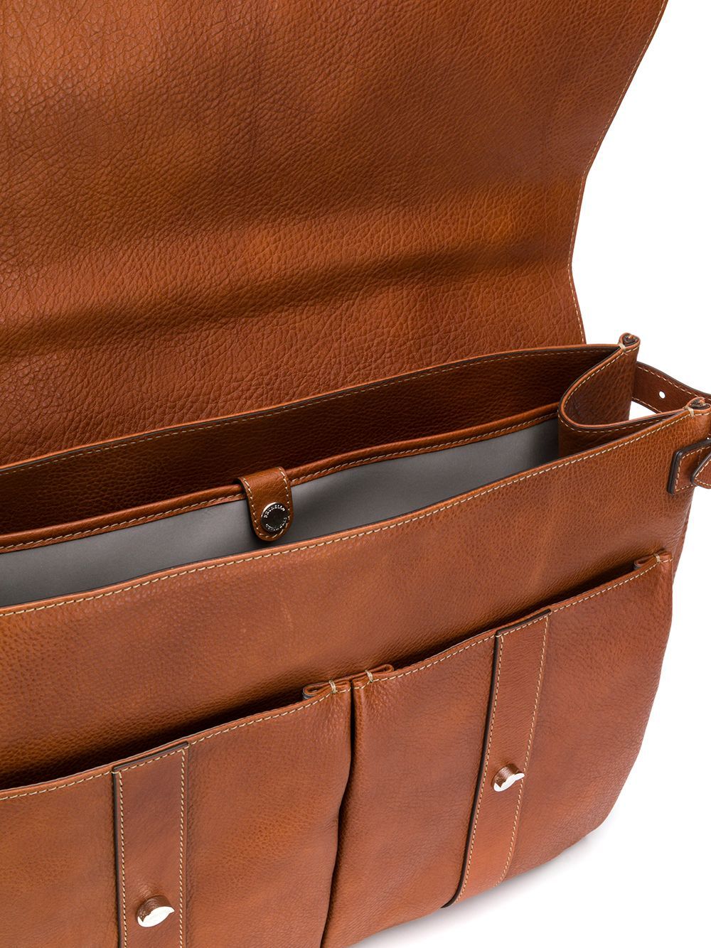 Brunello Cucinelli Classic Logo Printed Briefcase In Orange