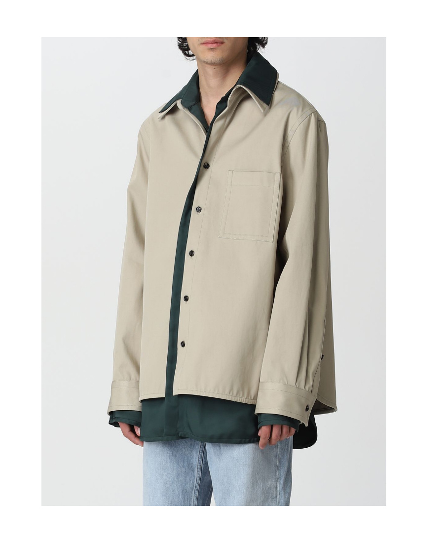 Bottega Veneta Logo Long-sleeved Shirt In Nude