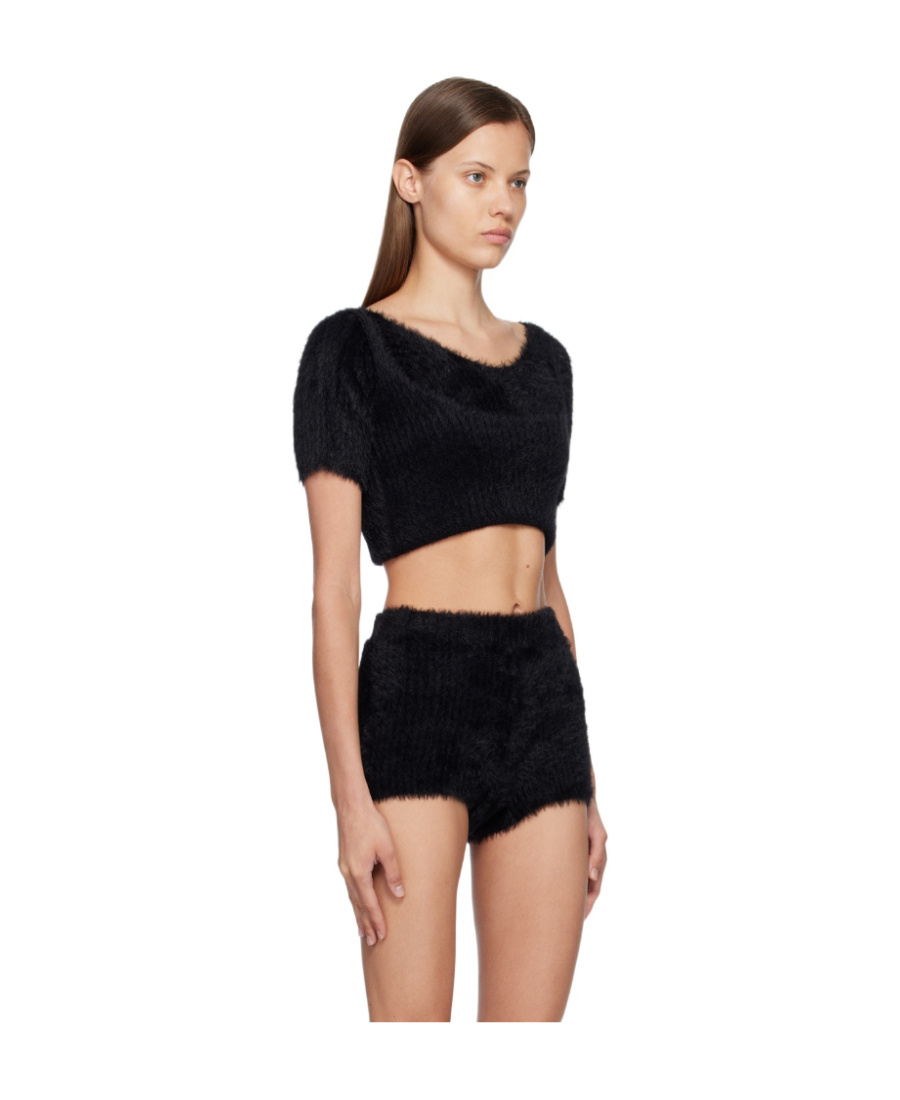 Mm6 Maison Margiela Modular Knitted Sweater In Black