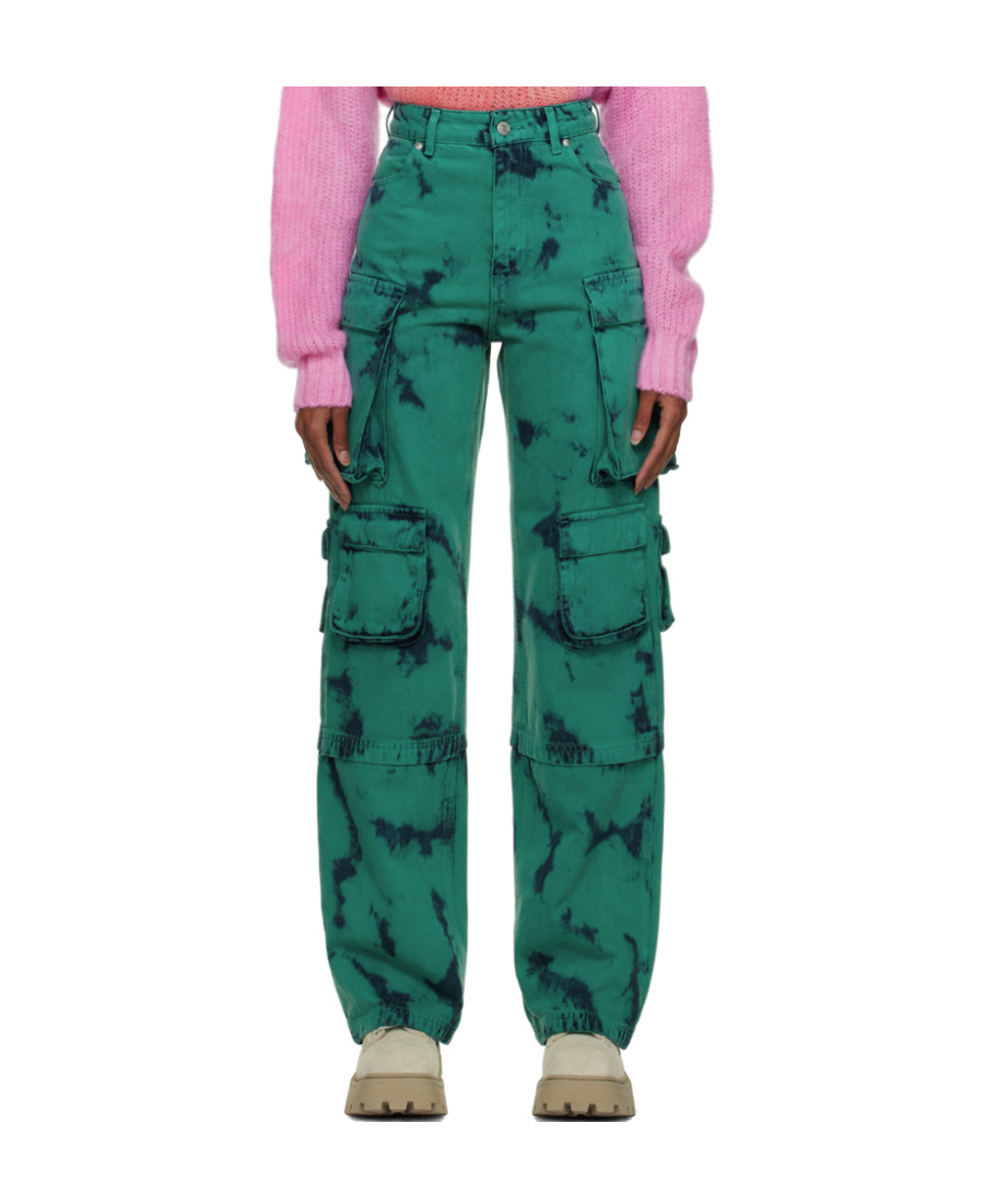 Msgm Ssense Exclusive Green Jeans In Blue
