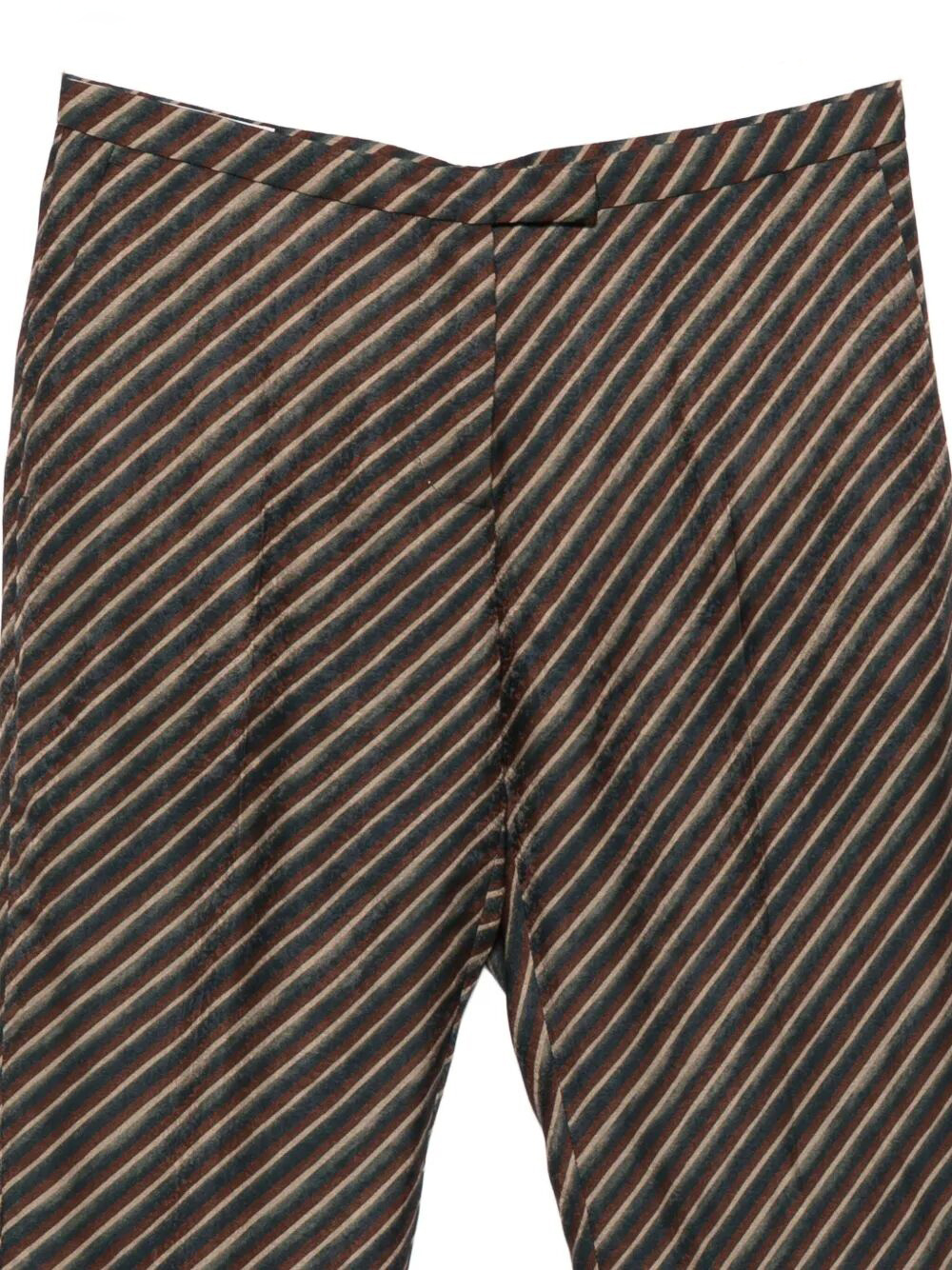 Dries Van Noten Palola Wool Striped Trousers Clothing In Brown
