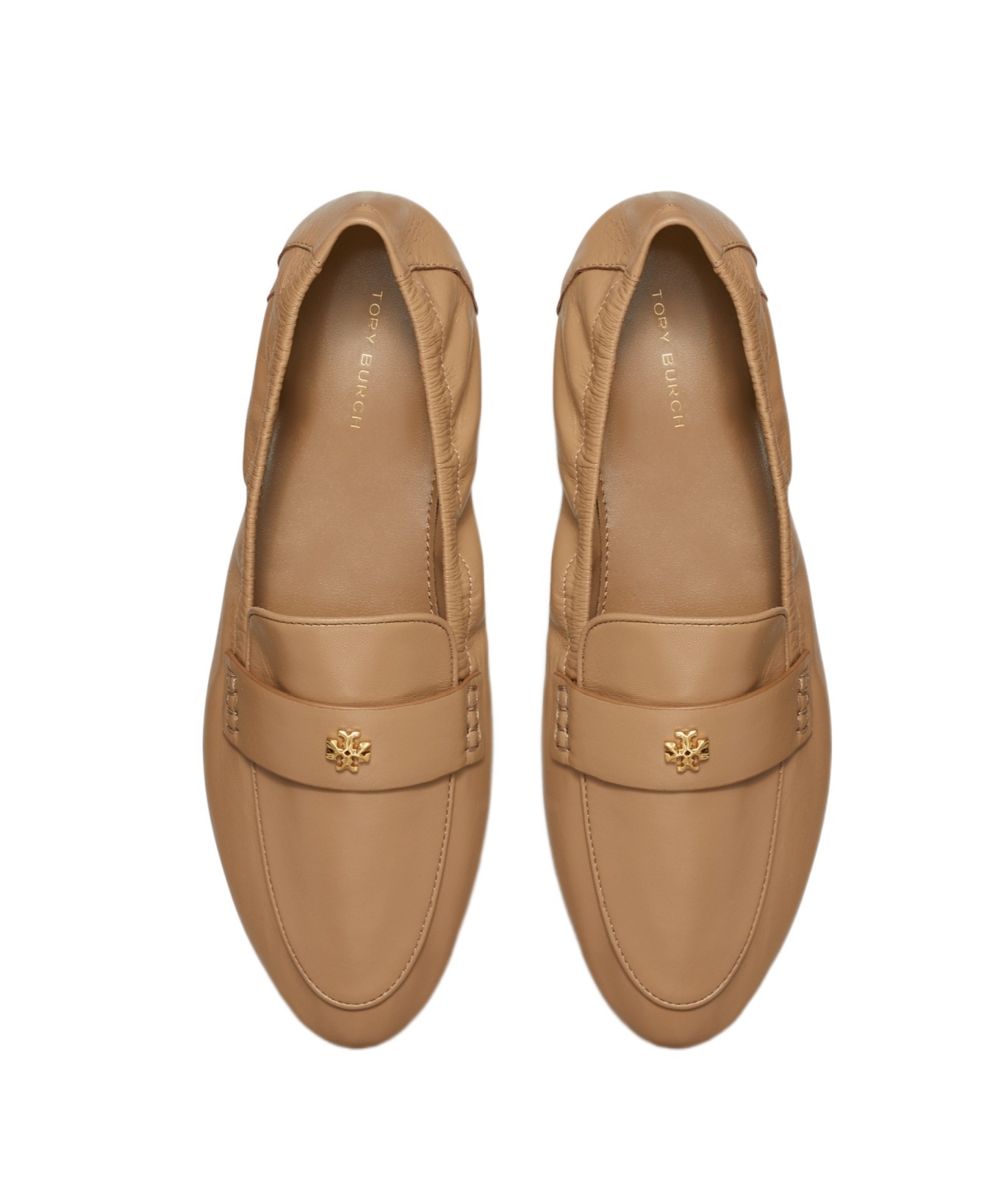 Tory Burch Round Toe Loafers In Khaki