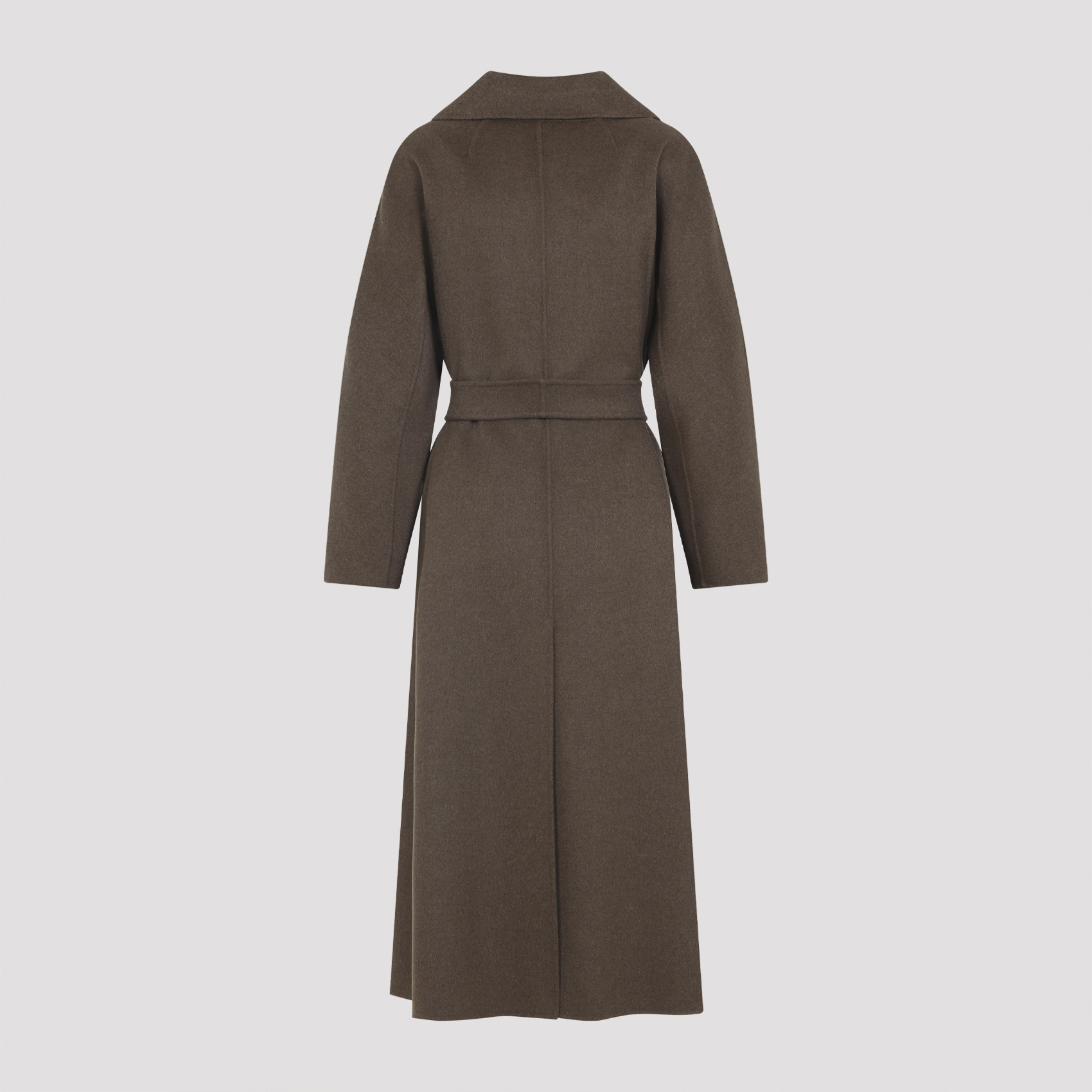 Max Mara Enzo Brown Virgin Wool Coat In Brown