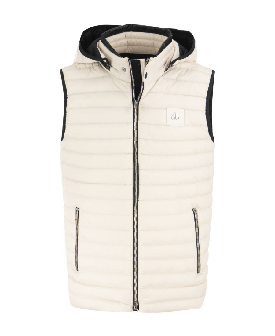 Moose Knuckles Detachable Hood Padded Gillet In White