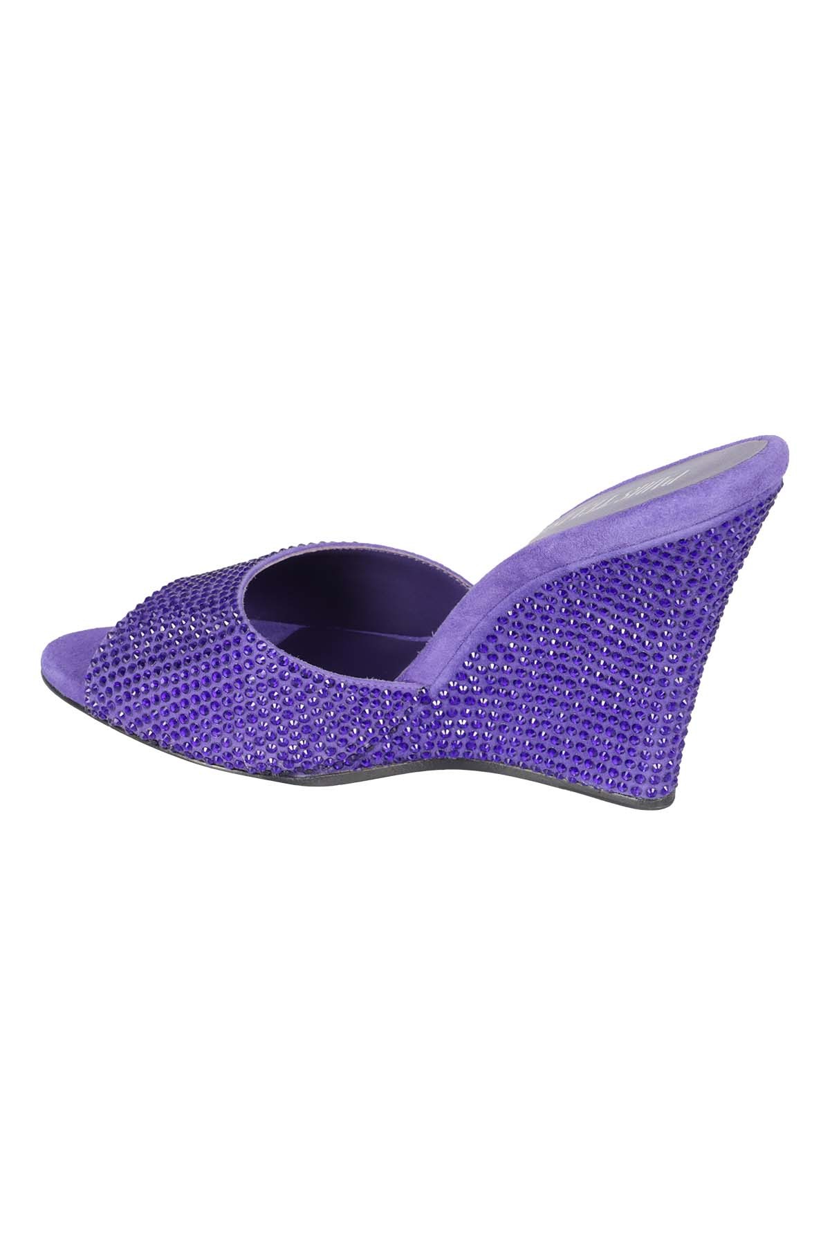 Paris Texas Holly Wanda Suede Crystal 95 In Amethyst In Purple
