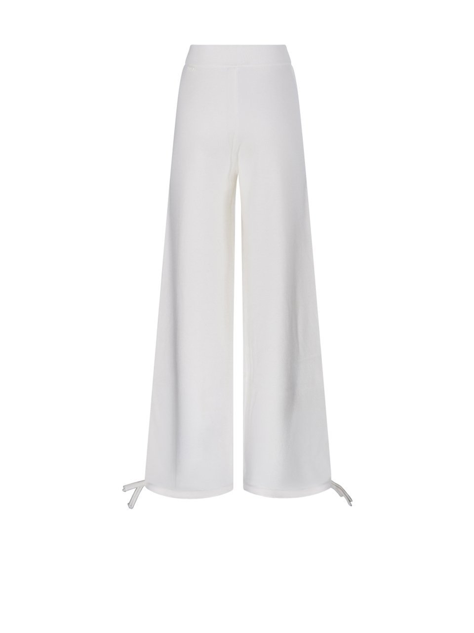 Max Mara Elastic Waist Casual Pants In White