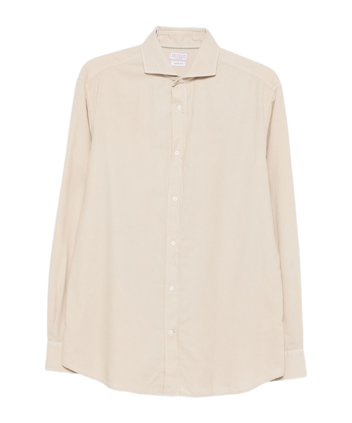 Brunello Cucinelli Beige Cotton Button-down Shirt In Neutral