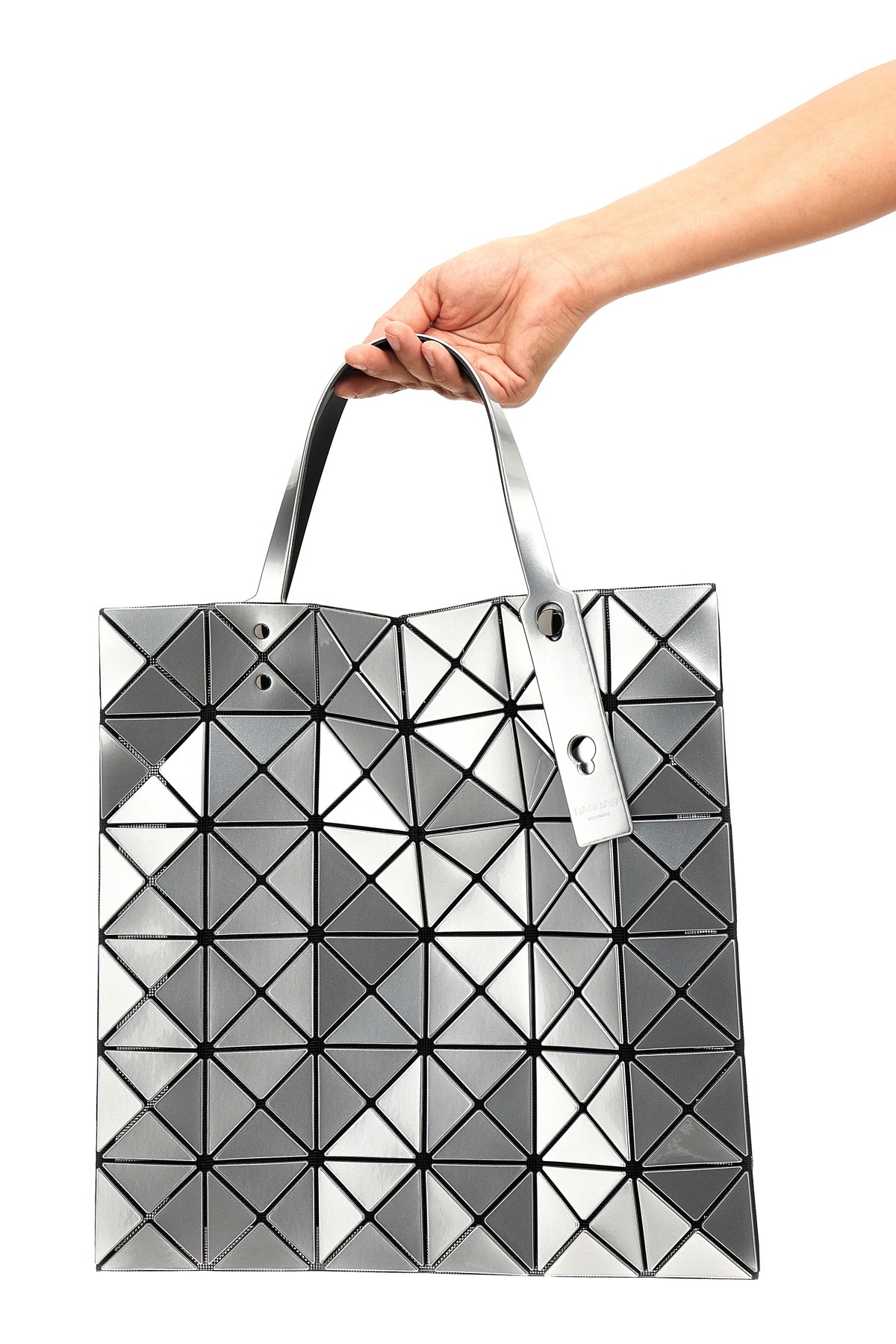 Bao Bao Issey Miyake Lucent Geometric-pattern Tote Bag In Silver