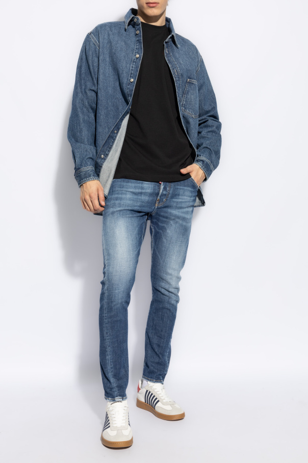 Dsquared2 Graphic-print Cotton T-shirt In Black