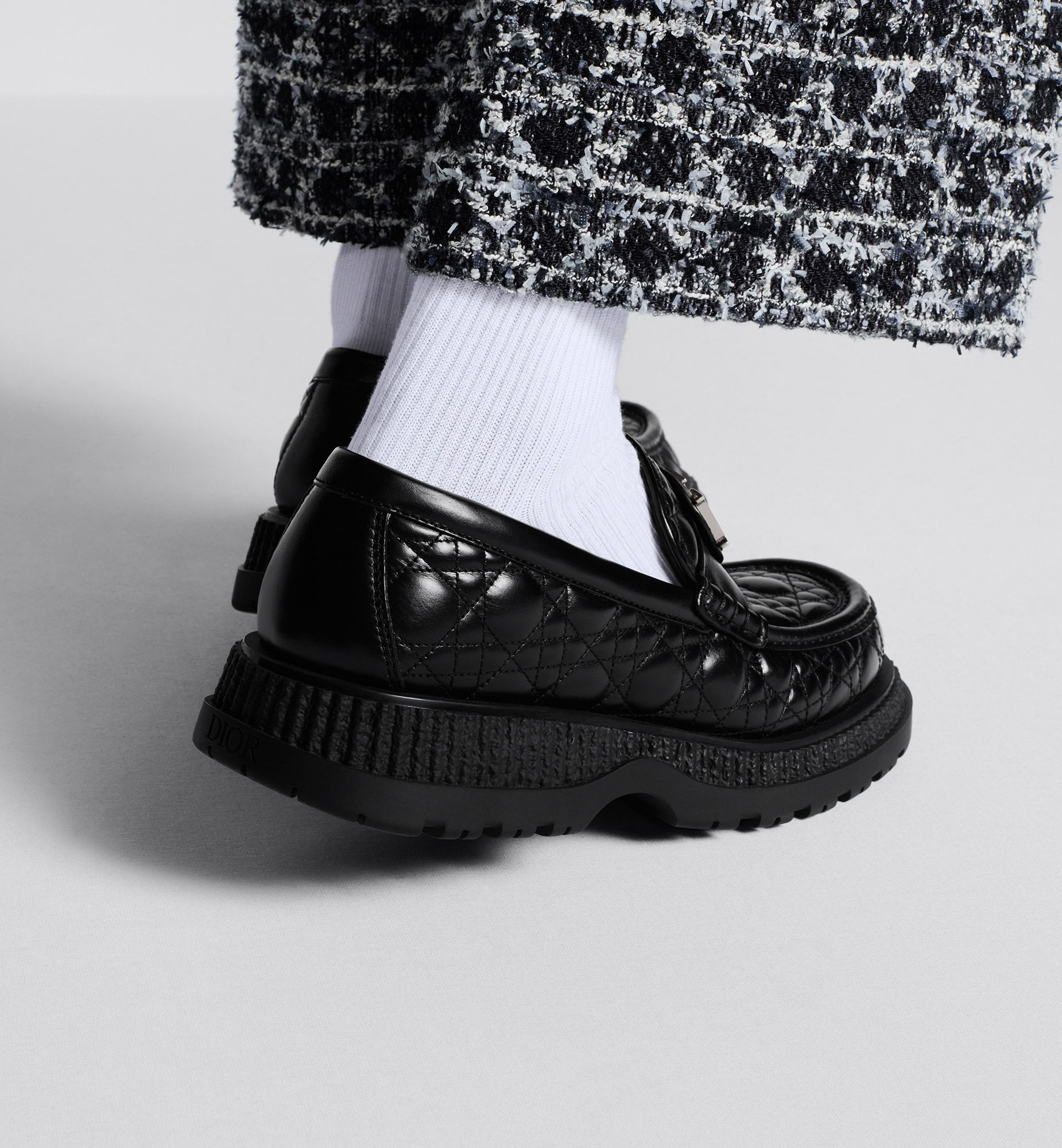 Dior Buffalo Loafer Shoes In Black