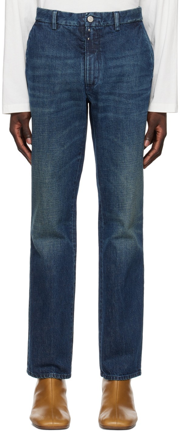 Mm6 Maison Margiela Straight-leg Denim Jeans In Black