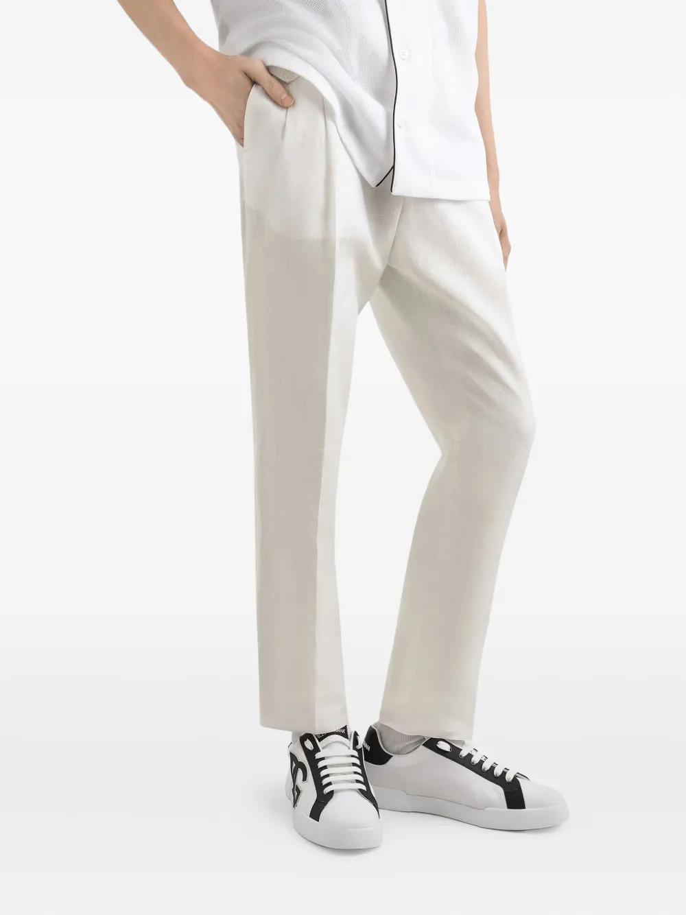 Dolce & Gabbana Tailored Tapered Trousers In White