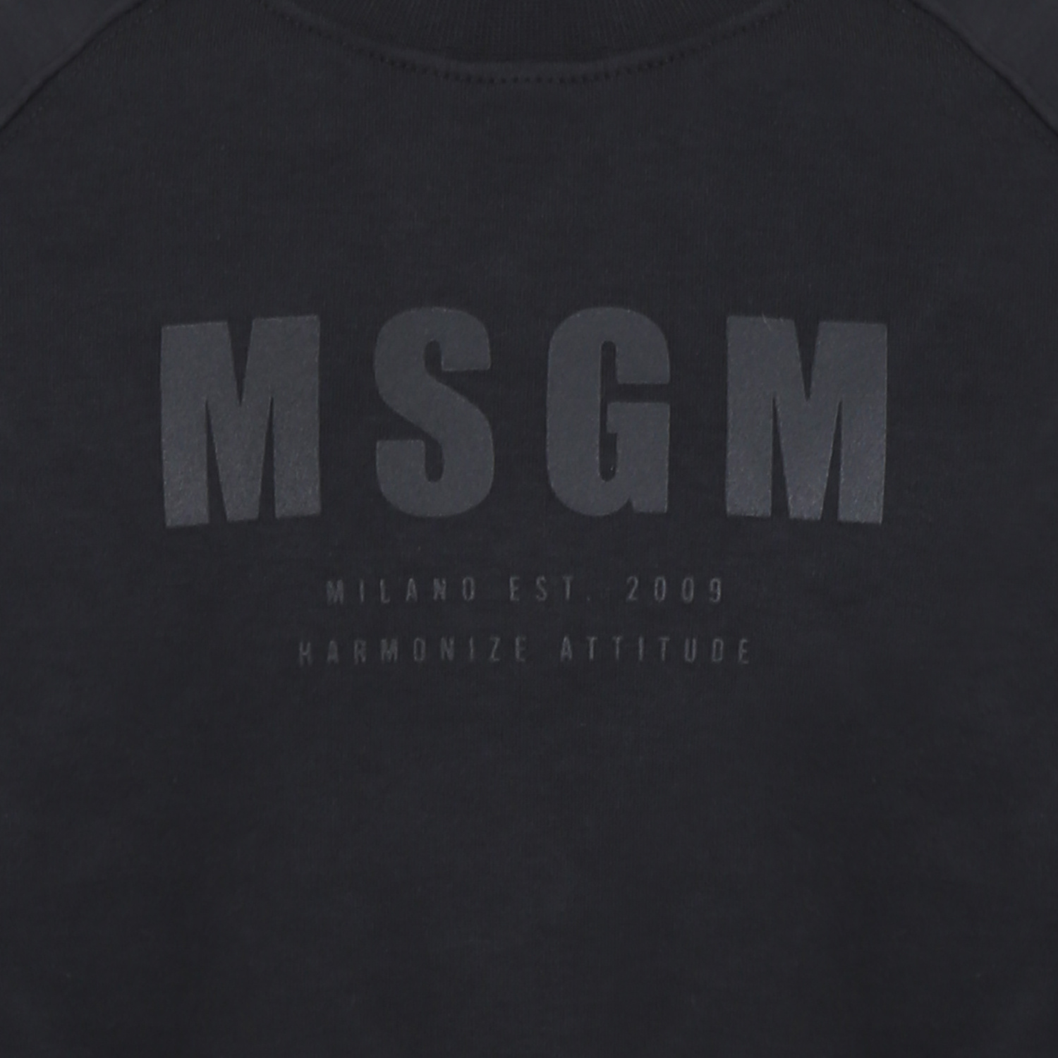 Msgm Long-sleeved Sweater In Black