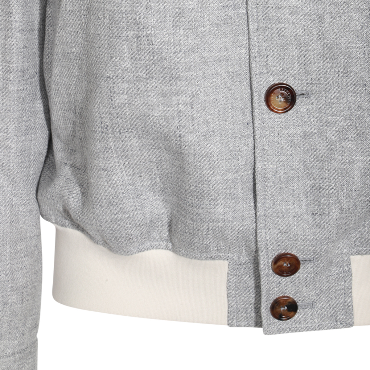 Shop Brunello Cucinelli Mélange-effect Bomber Jacket In Gray