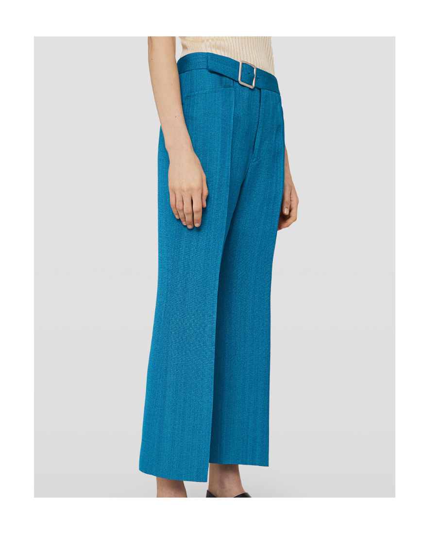 Jil Sander High-waist Flared Trousers In Blue