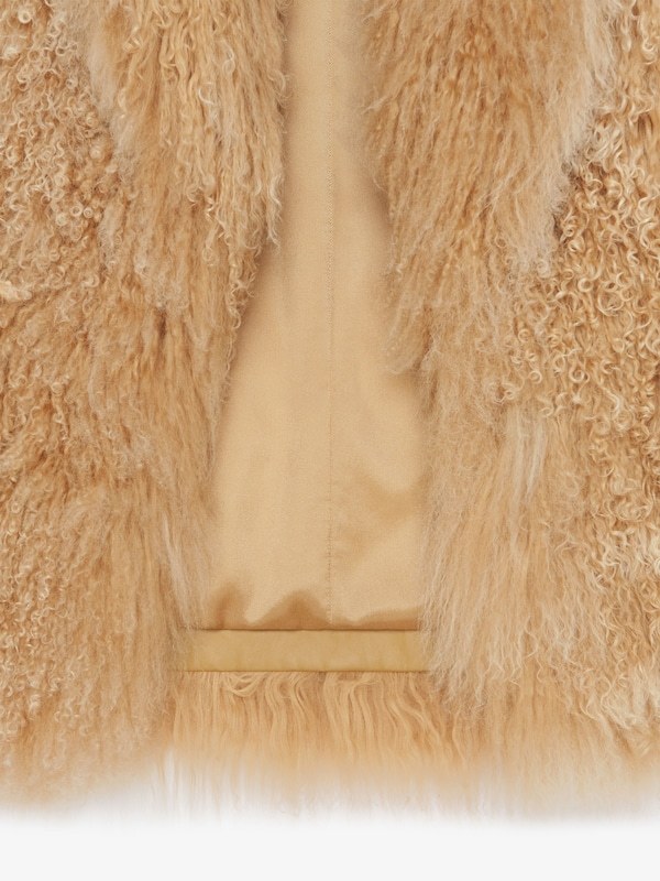 Givenchy Coat In Fur In Nude