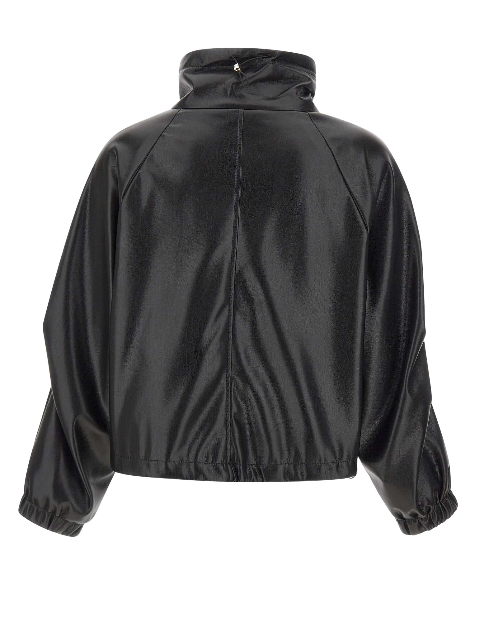 Marella Turtleneck Patch-pocket Jacket In Black