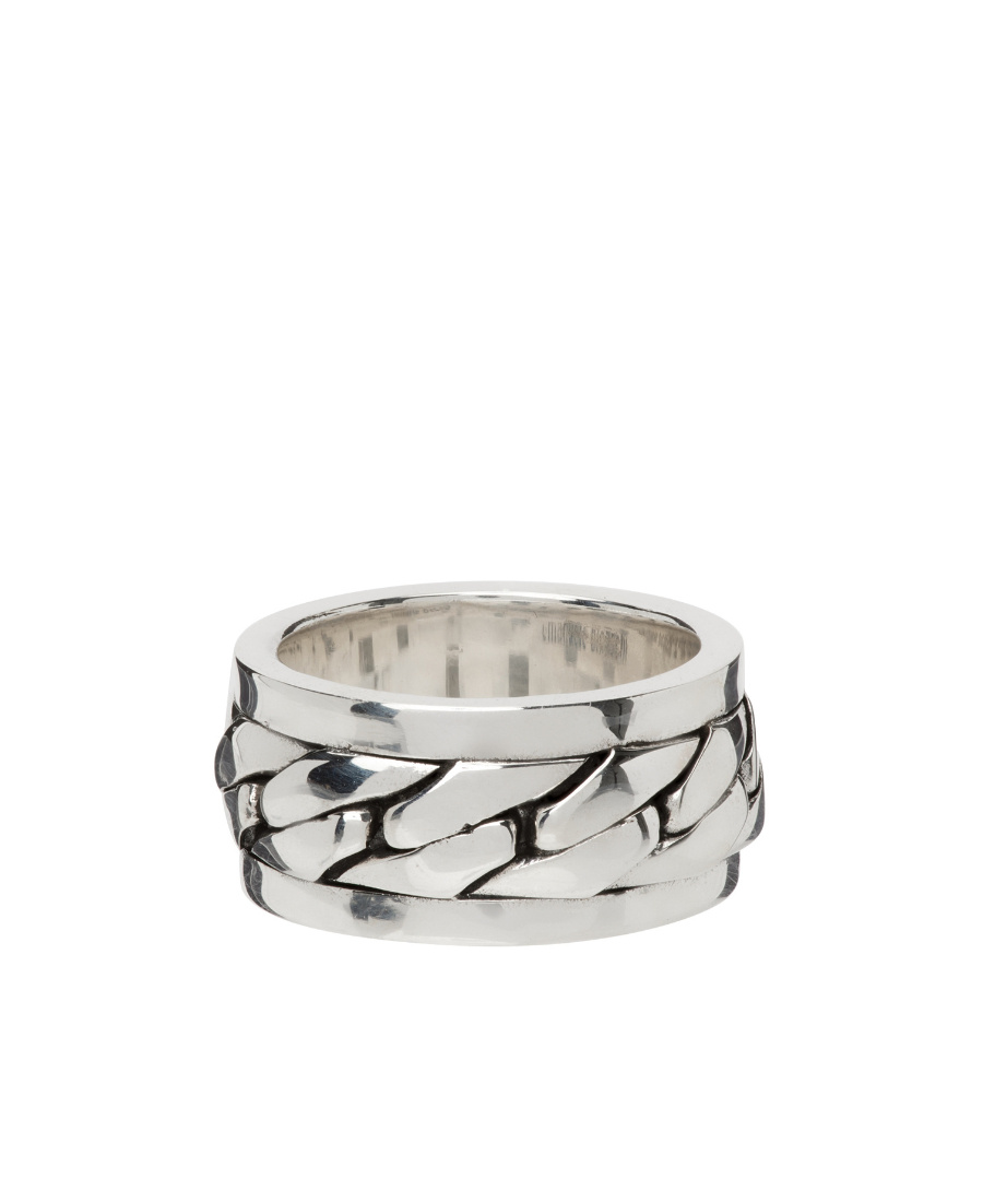 Emanuele Bicocchi Woven-effect Band Ring In White