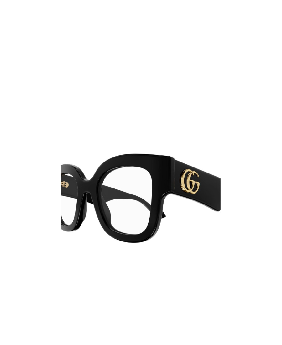 Gucci Double G Round-frame Glasses In Black