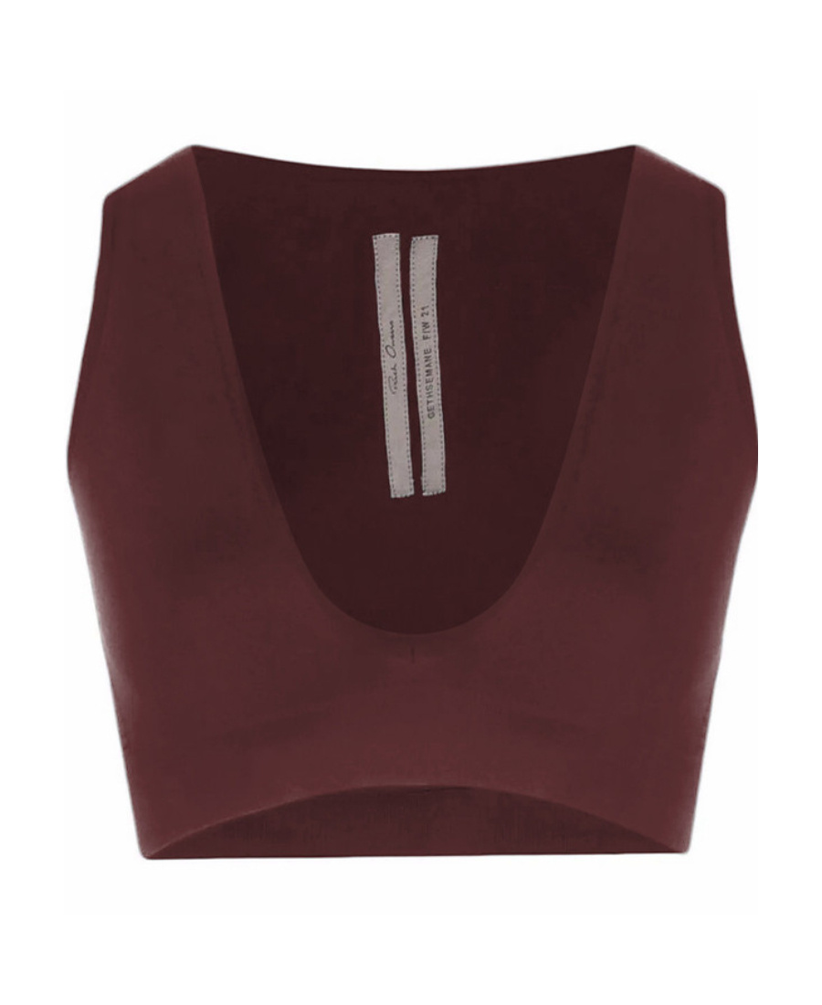 Rick Owens V-collar Corset Vest In Red
