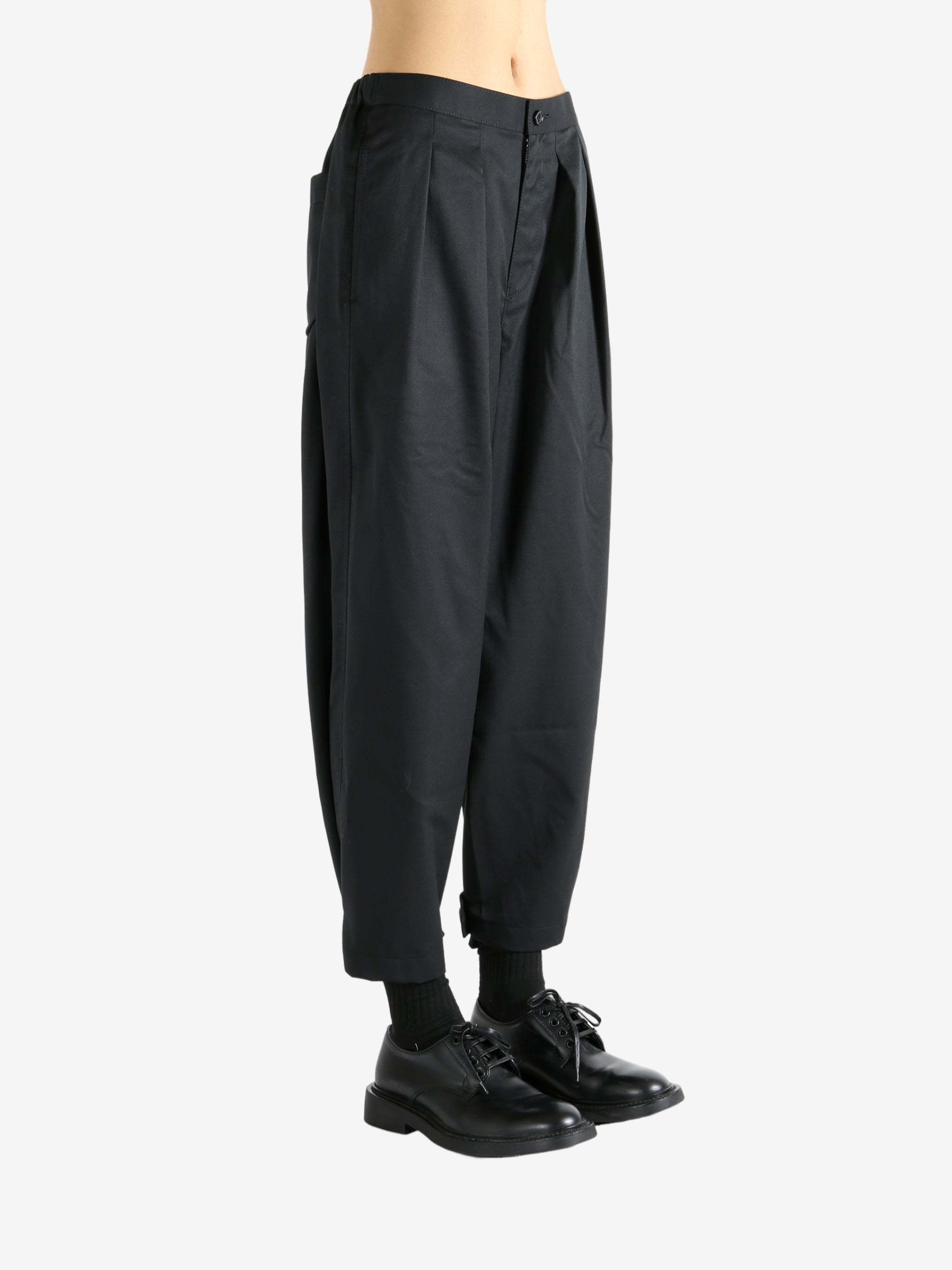 Comme Des Garçons Elastic Waist Casual Pants In Black