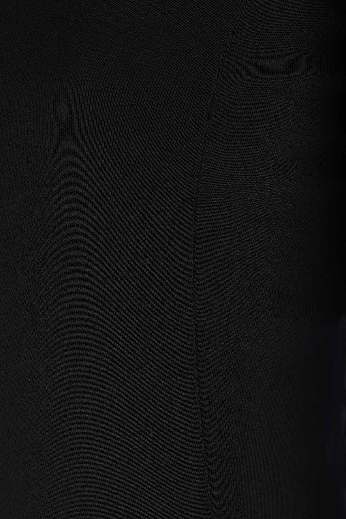 Balenciaga High Neckline Long Sleeve Fitted Bodice Flared Skirt In Black