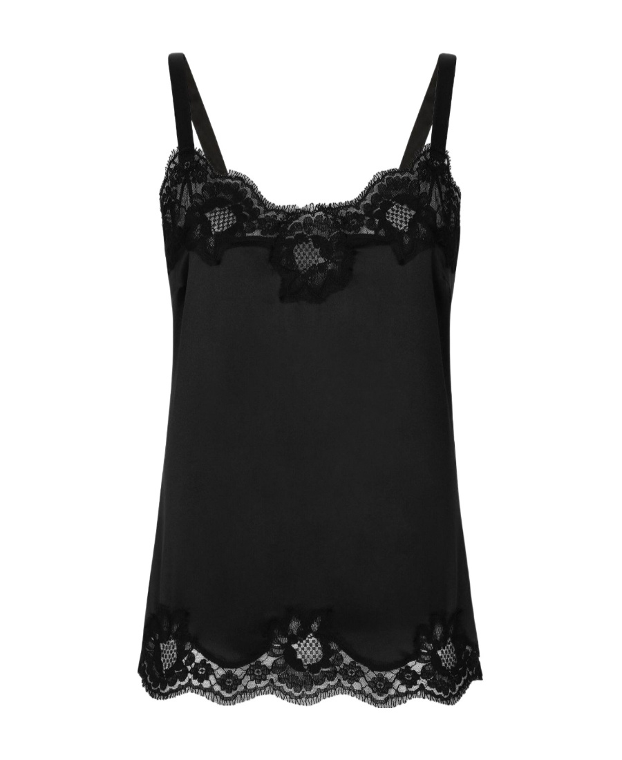 Dolce & Gabbana Sultry Black Silk Camisole Top In Black