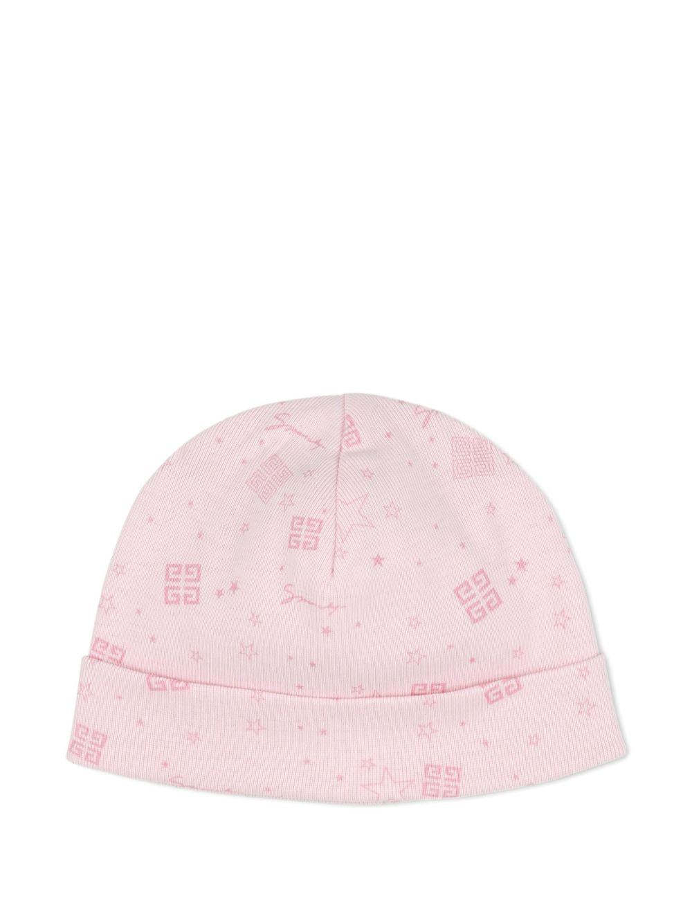 Givenchy Patterned Hat And Blanket Two-piece Set In Pink