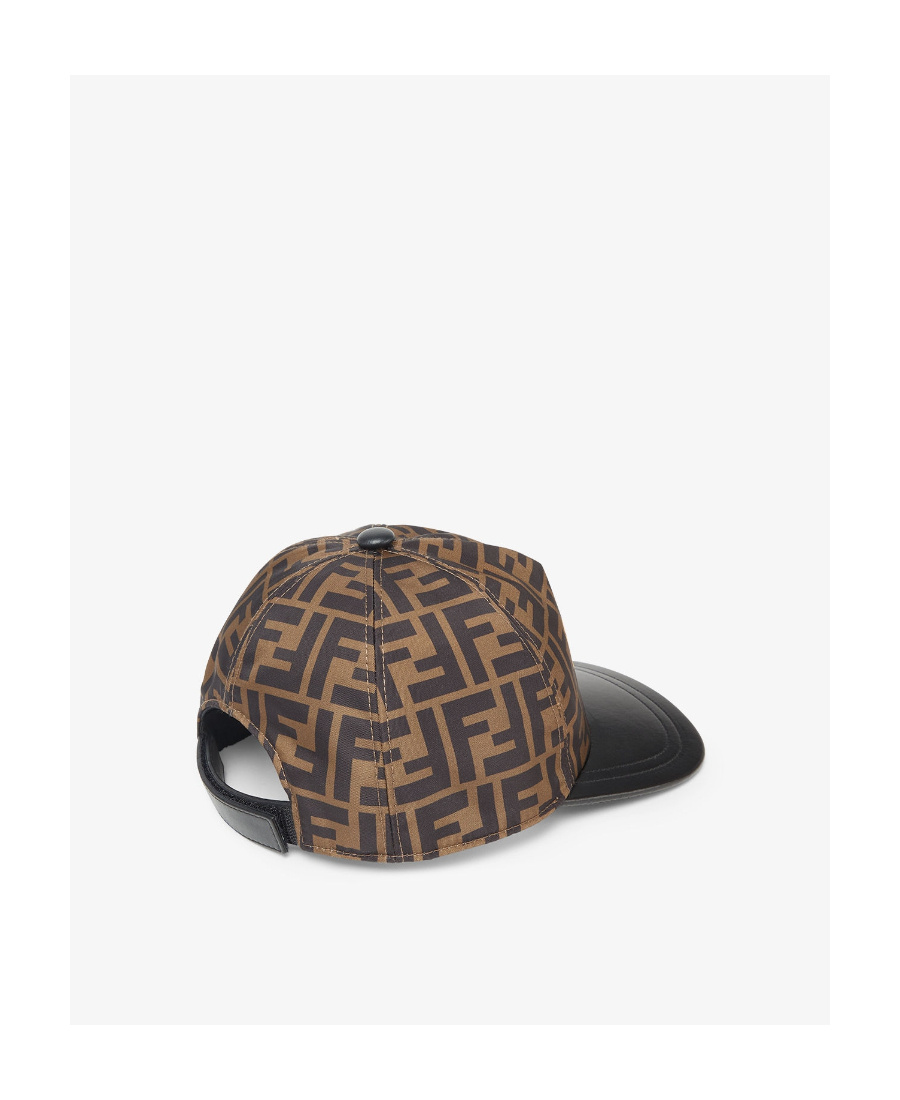 Fendi Kids Ff Logo Cap In Black