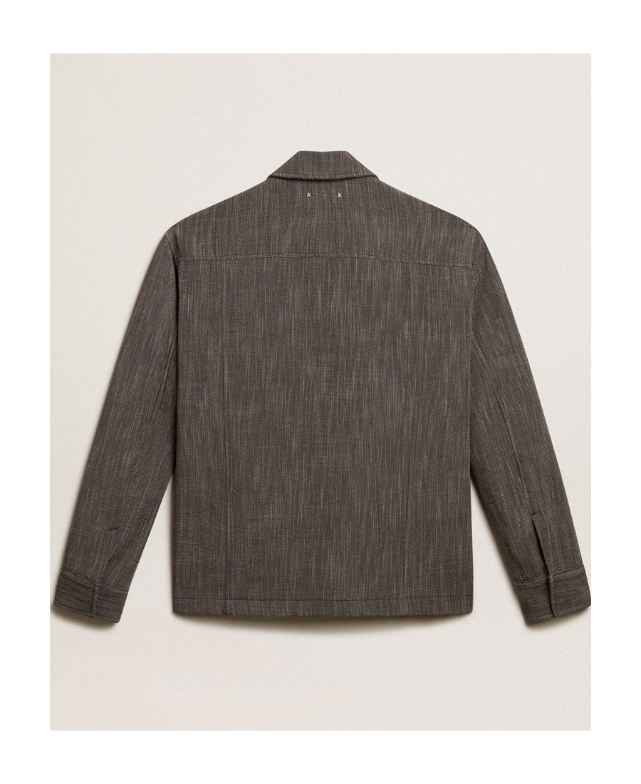 Golden Goose Mens Wool Blend Coach Jacket In Black