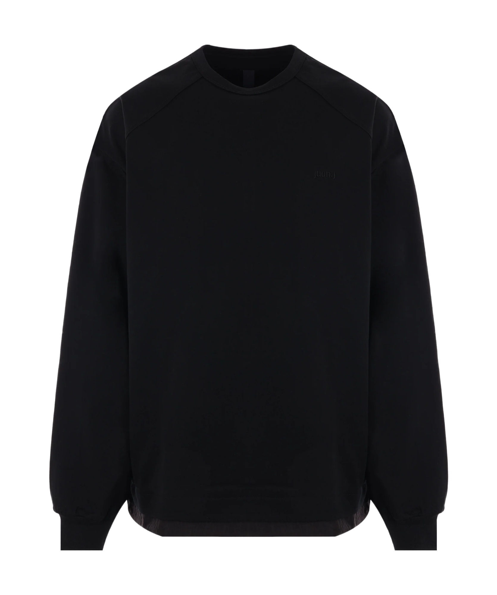 Juunj Zipped-side Cotton T-shirt In Black