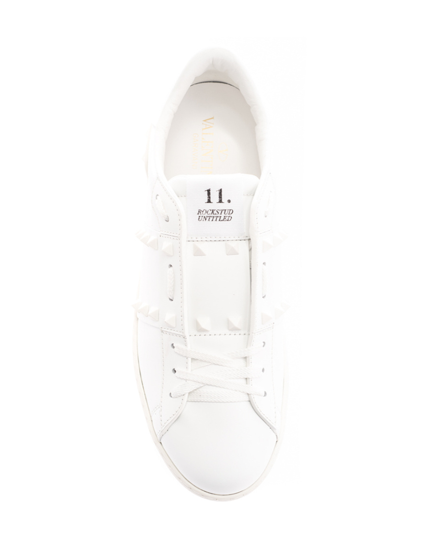 Valentino Garavani Valentino Rockstud Untitled Leather Sneaker In White