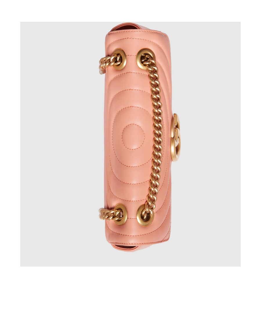 Gucci Pink Quilted Leather Shoulder Handbag For Women In Pink